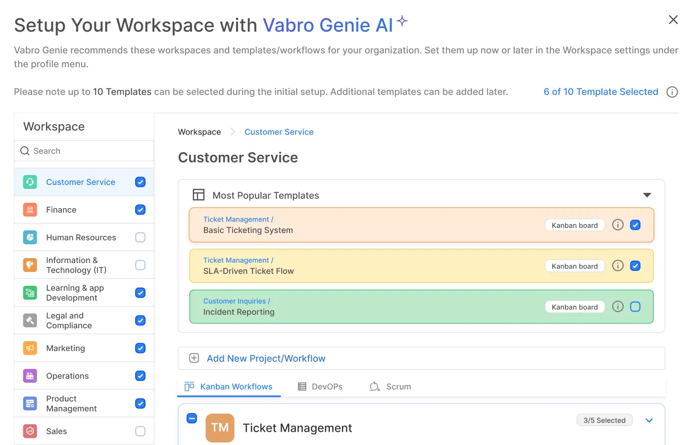 Setting up Workspaces